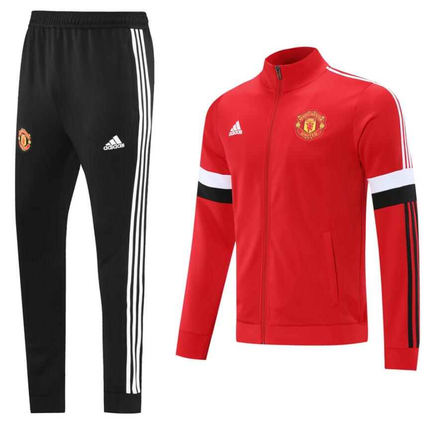 2021/22 Manchester United Red Training Jacket Kits with Pants